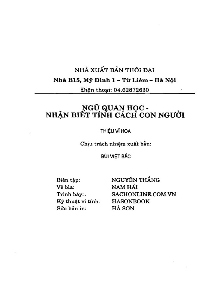 image for page Ngũ quan học- nhận biết tính cách con người