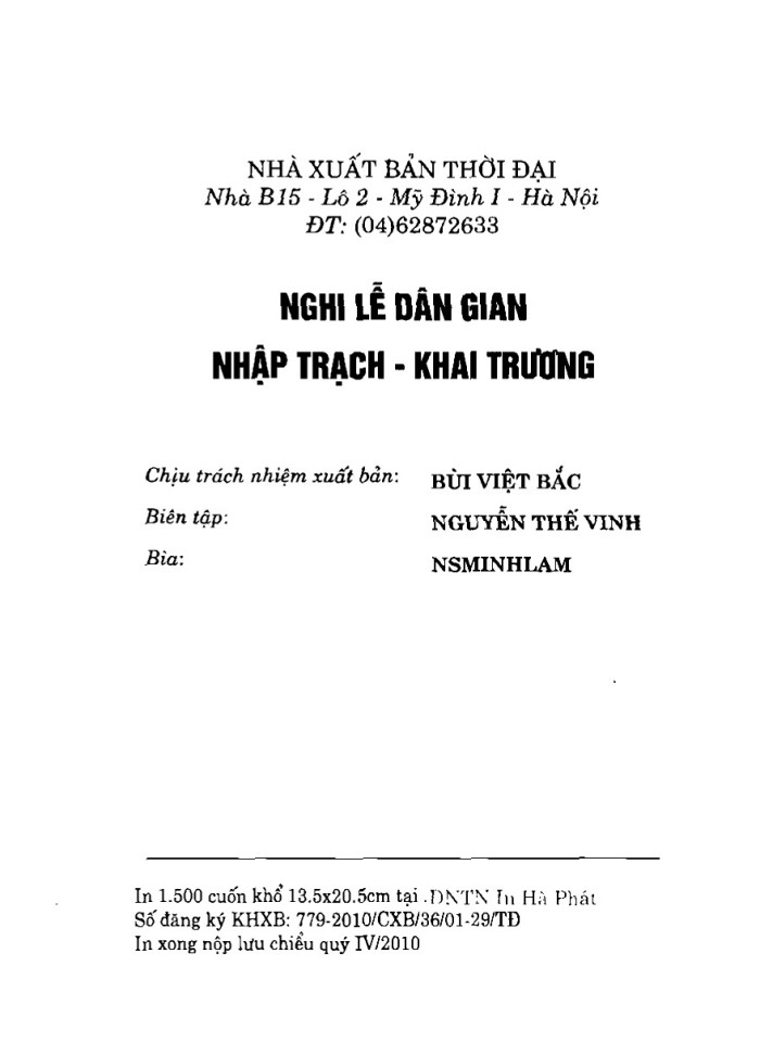 image for page Nghi lễ dân gian - Nhập trạch, khai trương