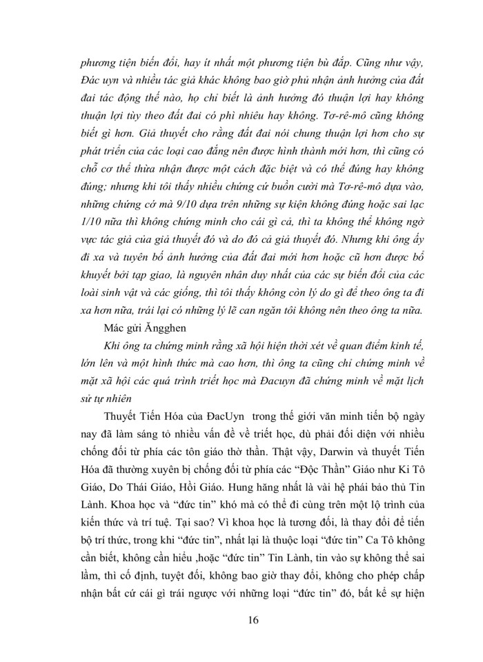 image for page Thuyết tiến hóa và những đóng góp đối với sự phát triển của triết học