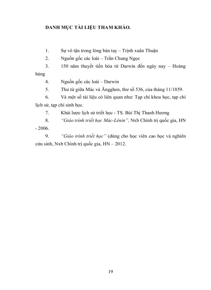 image for page Thuyết tiến hóa và những đóng góp đối với sự phát triển của triết học
