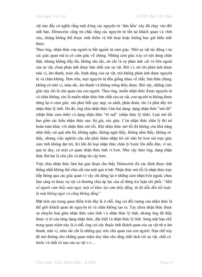 image for page Tư tưởng triết học của DEÙMOCRITE và sự ảnh hưởng của nó đến đời sống văn hóa tình thần của thời đại