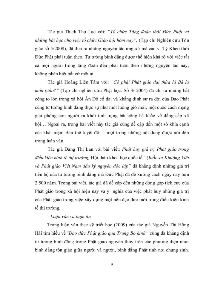 image for page Tư tưởng bình đẳng trong phật giáo