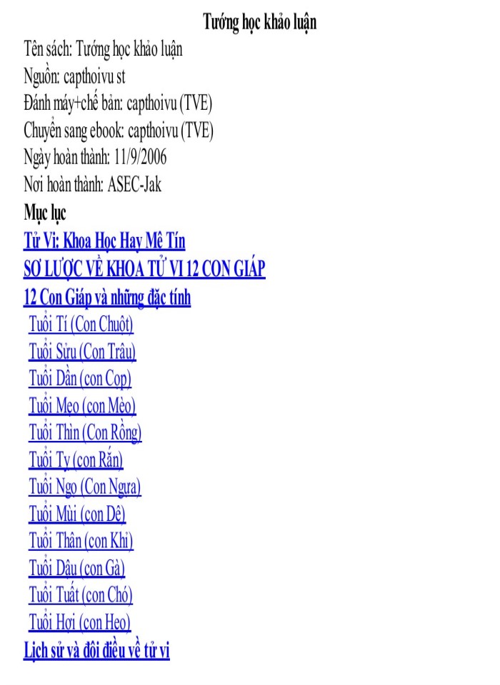 image for page Tử Vi: Khoa Học Hay Mê Tín