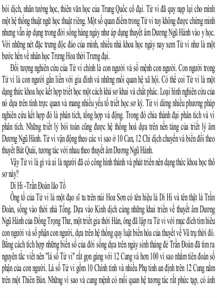 image for page Tử Vi: Khoa Học Hay Mê Tín