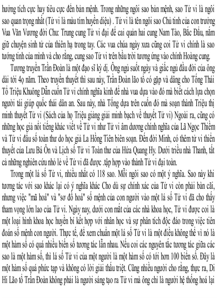 image for page Tử Vi: Khoa Học Hay Mê Tín