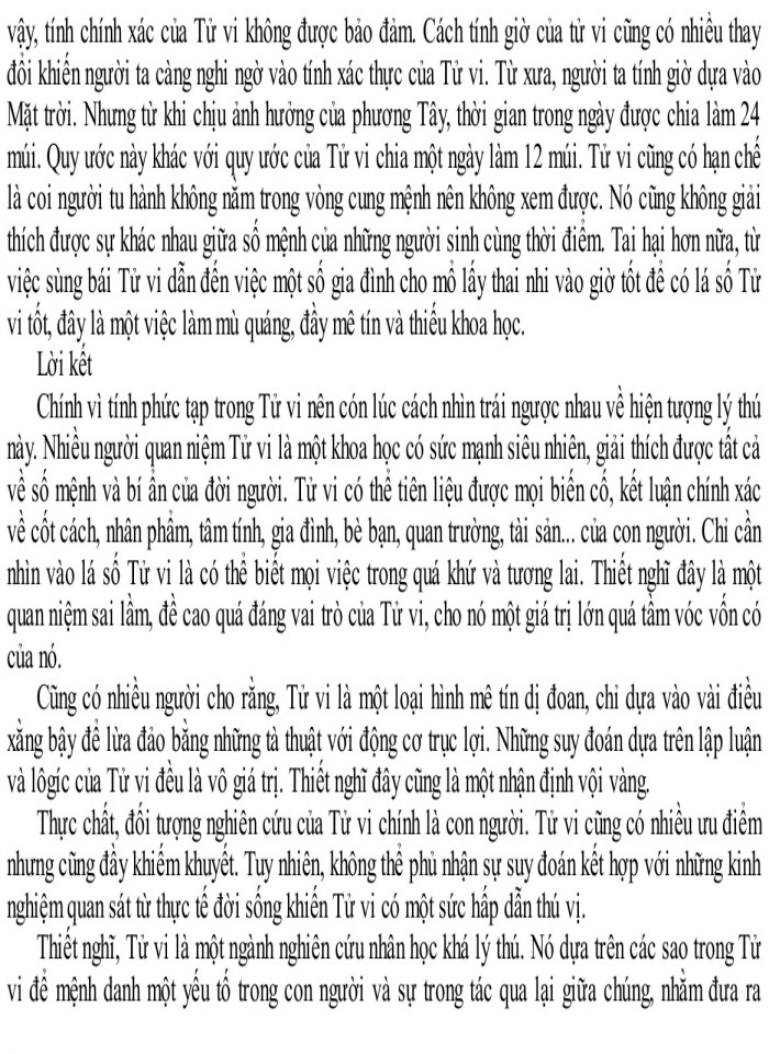 image for page Tử Vi: Khoa Học Hay Mê Tín