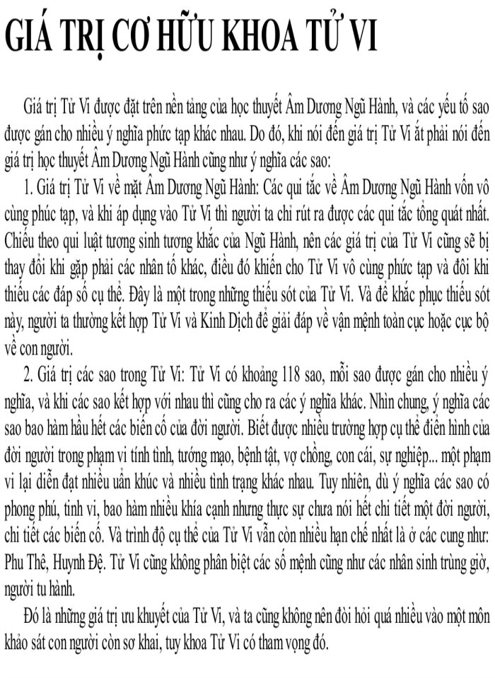 image for page Tử Vi: Khoa Học Hay Mê Tín
