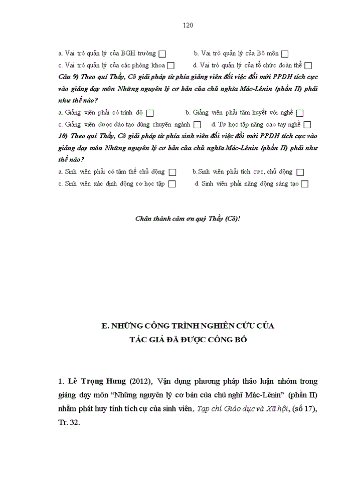 image for page Vận dụng các phương pháp dạy học tích cực trong giảng dạy môn những nguyên lý cơ bản của chủ nghĩa mác – lênin (phần ii, iii ) ở trường cao đẳng kinh tế - tài chính vĩnh long