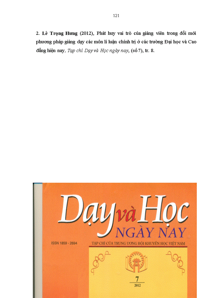 image for page Vận dụng các phương pháp dạy học tích cực trong giảng dạy môn những nguyên lý cơ bản của chủ nghĩa mác – lênin (phần ii, iii ) ở trường cao đẳng kinh tế - tài chính vĩnh long