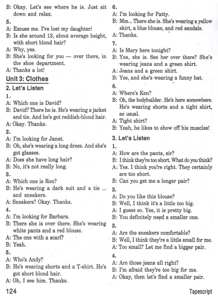 image for page Basic tactics for listenning tapescript