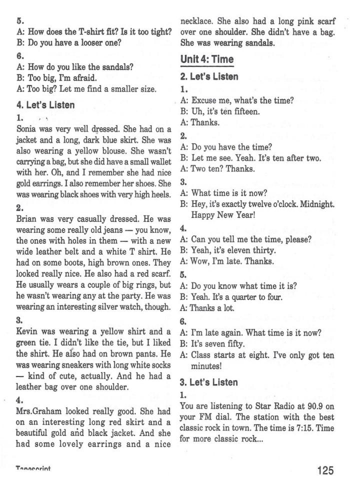 image for page Basic tactics for listenning tapescript