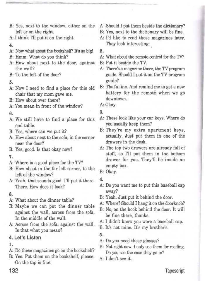 image for page Basic tactics for listenning tapescript