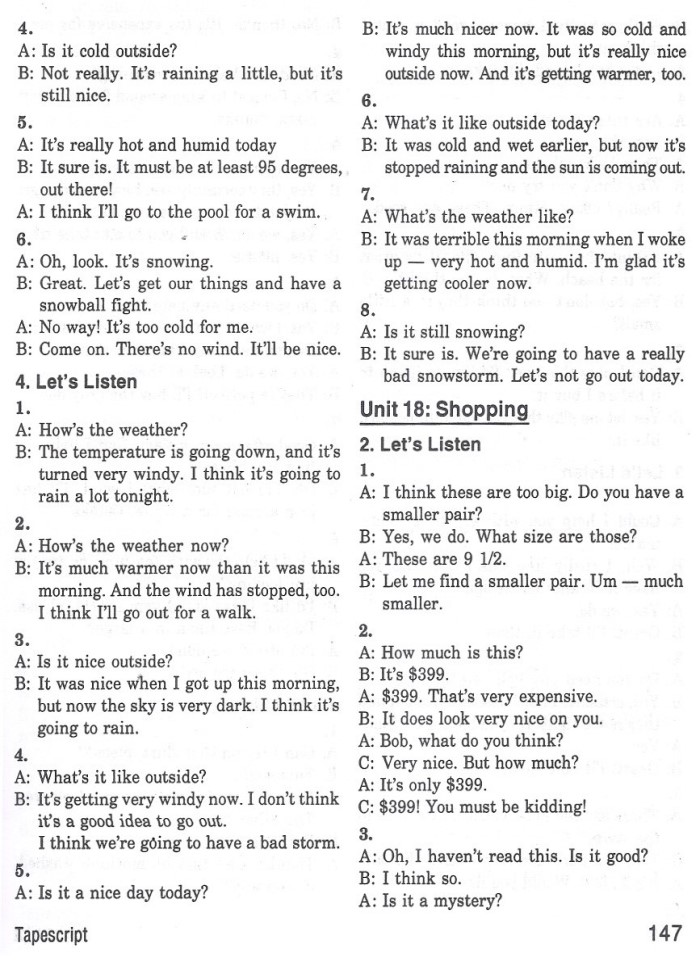 image for page Basic tactics for listenning tapescript