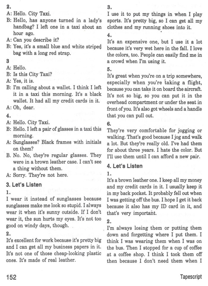 image for page Basic tactics for listenning tapescript