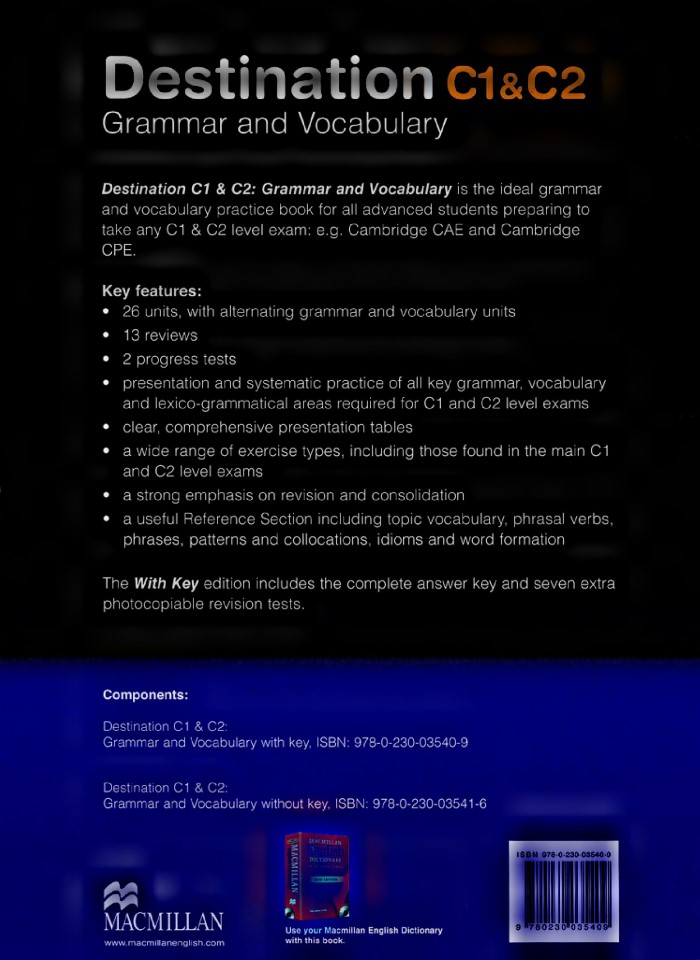 image for page Destination c1 and c2 grammar and vocabulary