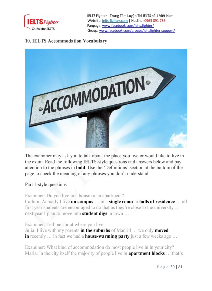 image for page Từ vựng 20 chủ đề trong ielts speaking