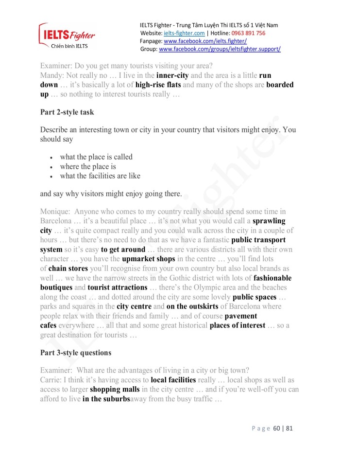 image for page Từ vựng 20 chủ đề trong ielts speaking