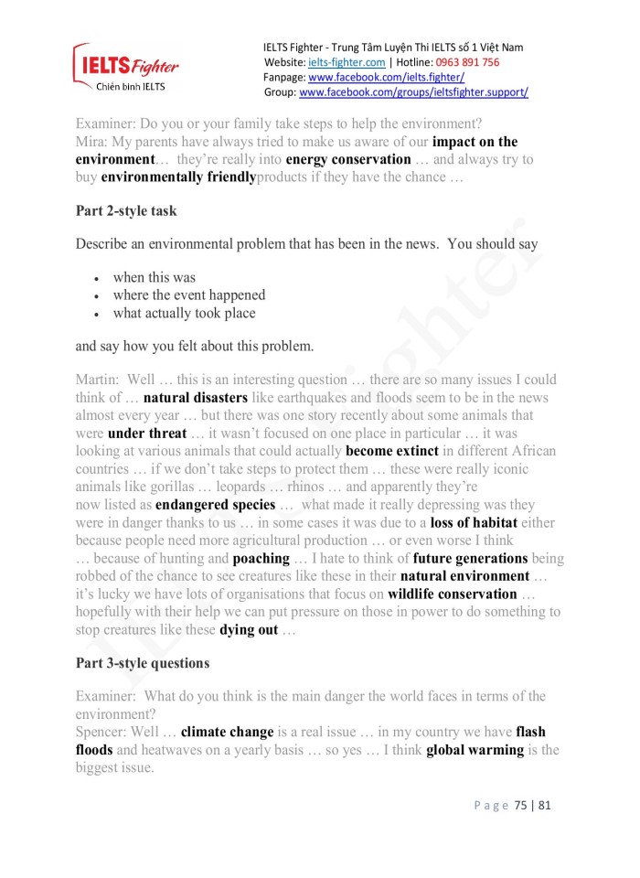 image for page Từ vựng 20 chủ đề trong ielts speaking