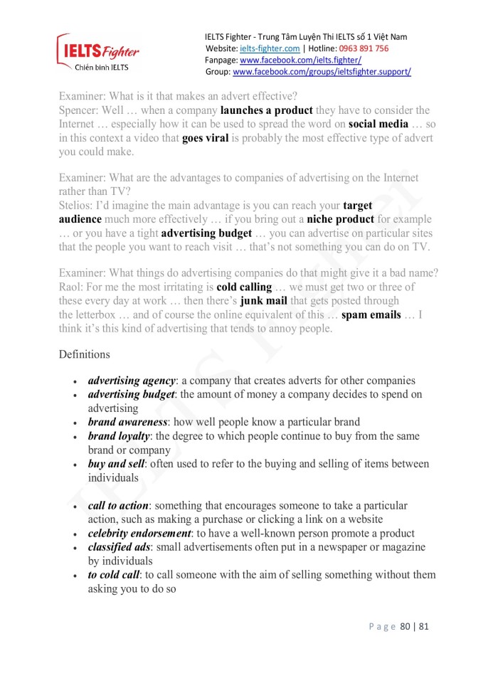 image for page Từ vựng 20 chủ đề trong ielts speaking