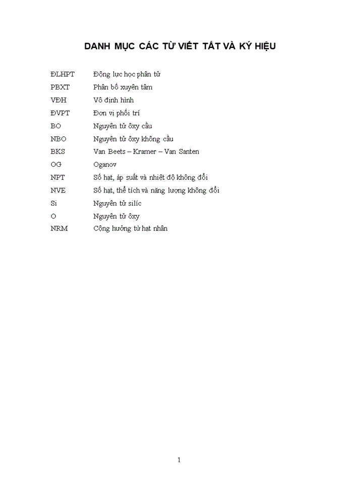 image for page Nghiên cứu đặc trưng cấu trúc và động học của các vật liệu SiO2 và MgSiO3 lỏng