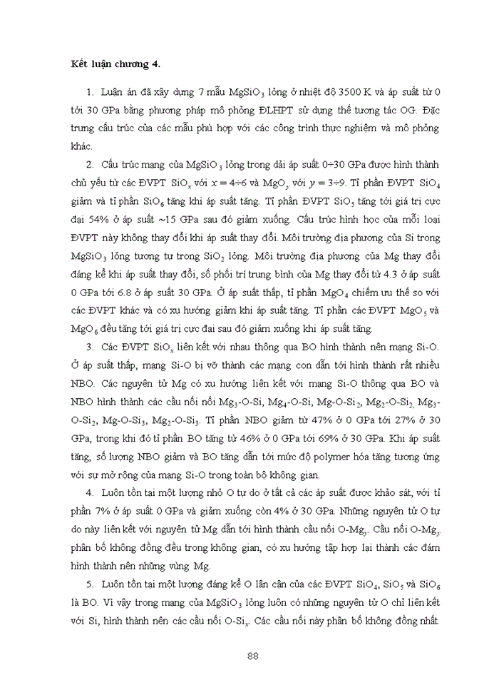 image for page Nghiên cứu đặc trưng cấu trúc và động học của các vật liệu SiO2 và MgSiO3 lỏng