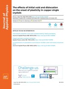 The effects of initial void and dislocation on the onset of plasticity in copper single crystals