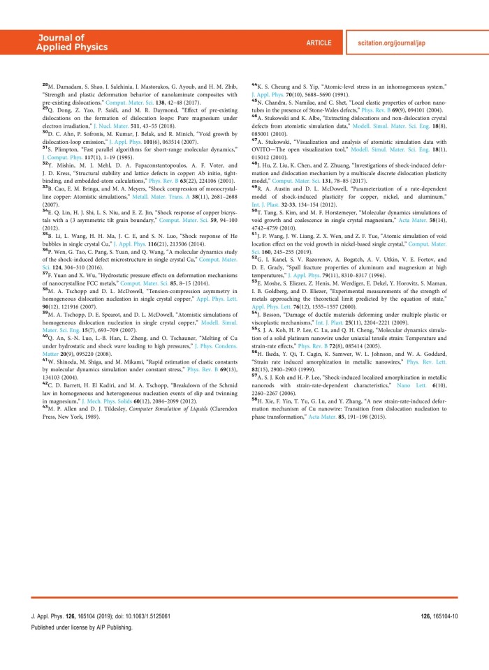 image for page The effects of initial void and dislocation on the onset of plasticity in copper single crystals