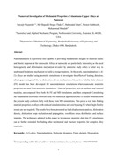 Numerical Investigation of Mechanical Properties of Aluminum-Copper Alloys at Nanoscale