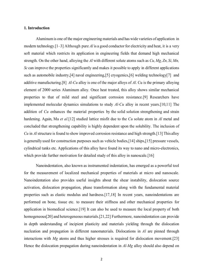 image for page Numerical Investigation of Mechanical Properties of Aluminum-Copper Alloys at Nanoscale