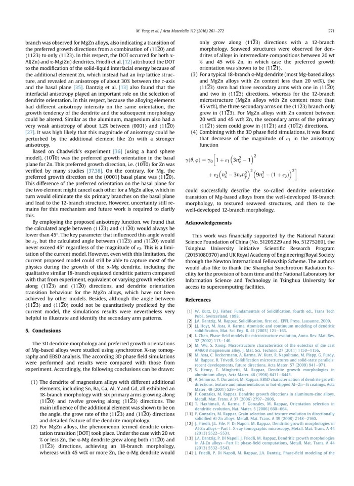 image for page Effect of different solute additions on dendrite morphology and orientation selection in cast binary magnesium alloys