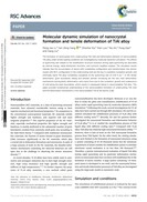 Molecular dynamic simulation of nanocrystal formation and tensile deformation of TiAl alloy