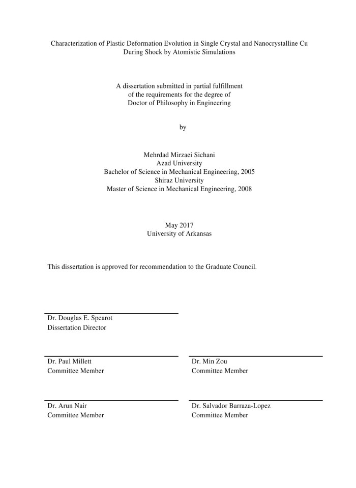 image for page Characterization of Plastic Deformation Evolution in Single Crystal and Nanocrystalline Cu During Shock by Atomistic Simulations