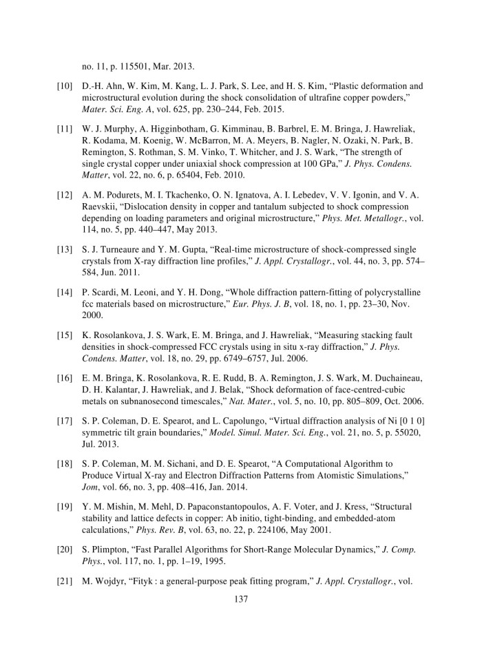 image for page Characterization of Plastic Deformation Evolution in Single Crystal and Nanocrystalline Cu During Shock by Atomistic Simulations