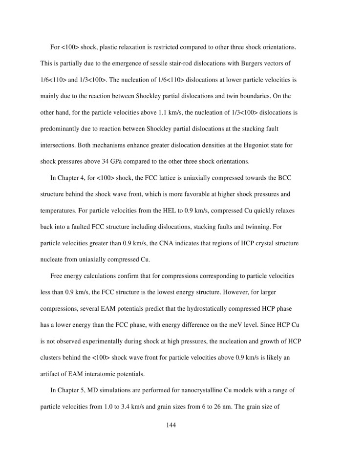 image for page Characterization of Plastic Deformation Evolution in Single Crystal and Nanocrystalline Cu During Shock by Atomistic Simulations