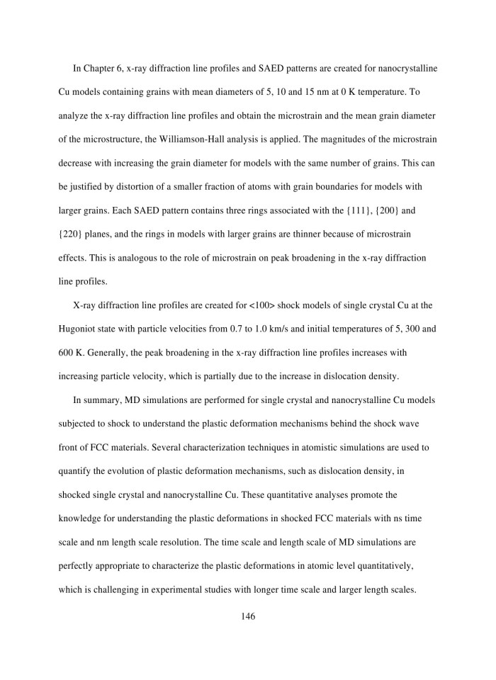 image for page Characterization of Plastic Deformation Evolution in Single Crystal and Nanocrystalline Cu During Shock by Atomistic Simulations