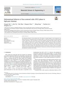 Deformational behavior of face-centered cubic (FCC) phase in high-pure titanium