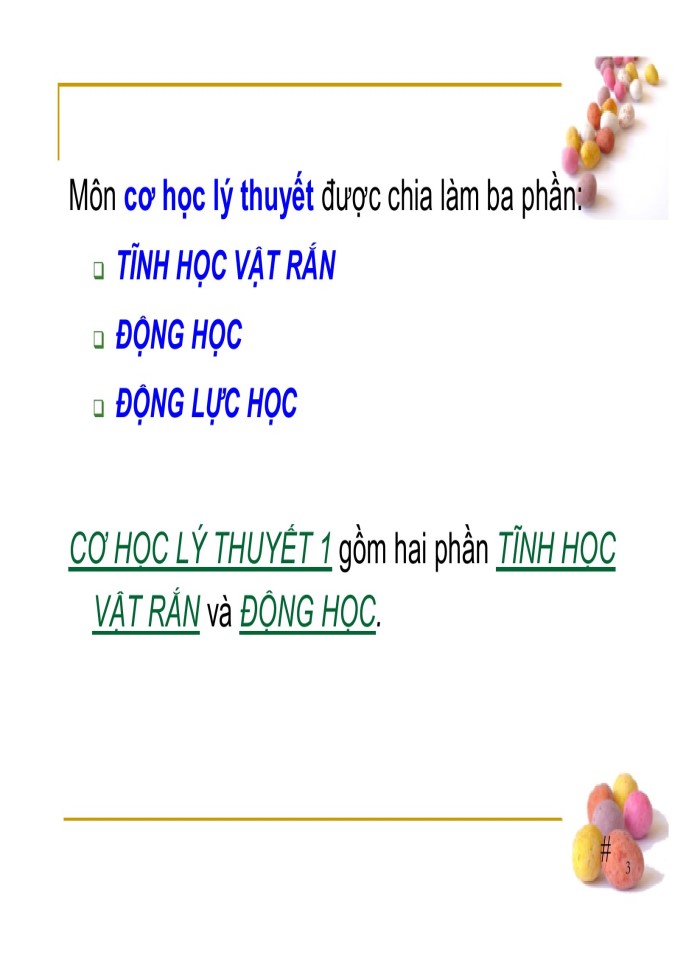 Cơ học lý thuyết 1