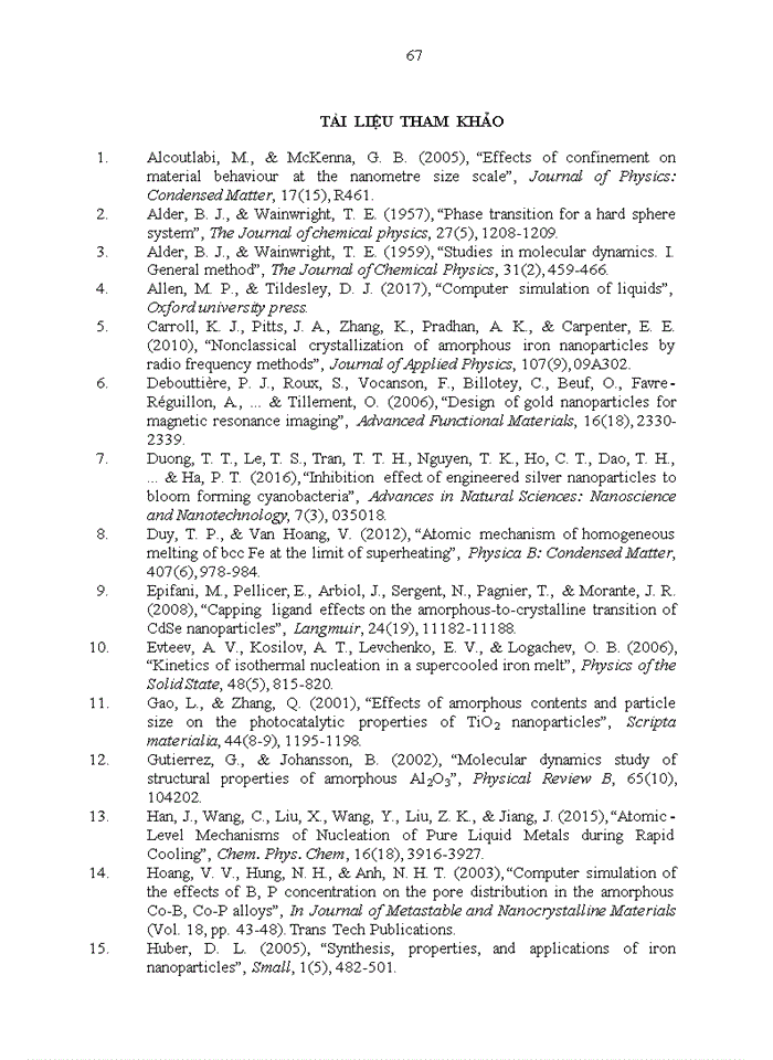 image for page Nghiên cứu vi cấu trúc và tính chất nhiệt động trên các hạt nano kim loại bằng phương pháp mô phỏng