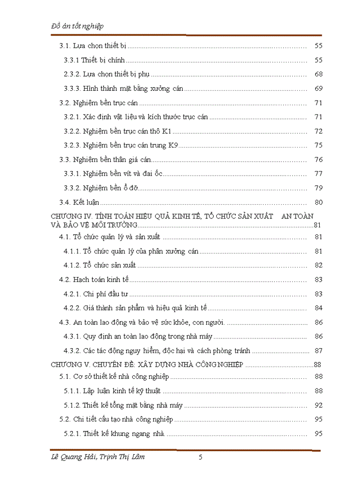 image for page Tính toán thiết kế xưởng cán thép liên tục cỡ trung, chuyên sản xuất các loại thép hình xây dựng dạng thanh và cuộn, với năng suất 500.000 tấn/ năm