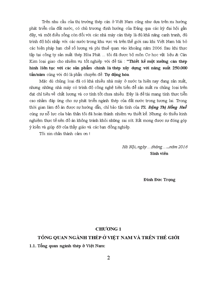 image for page Thiết kế một xưởng cán thép hình liên tục với các sản phẩm chính là thép xây dựng với năng suất 250.000 tấn/năm