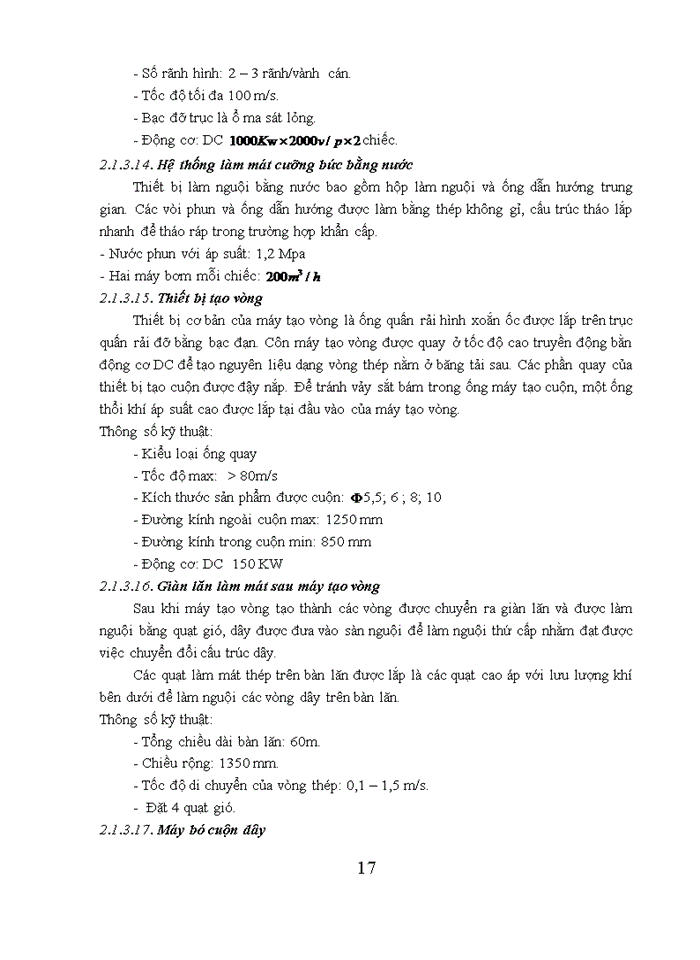 image for page Thiết kế một xưởng cán thép hình liên tục với các sản phẩm chính là thép xây dựng với năng suất 250.000 tấn/năm