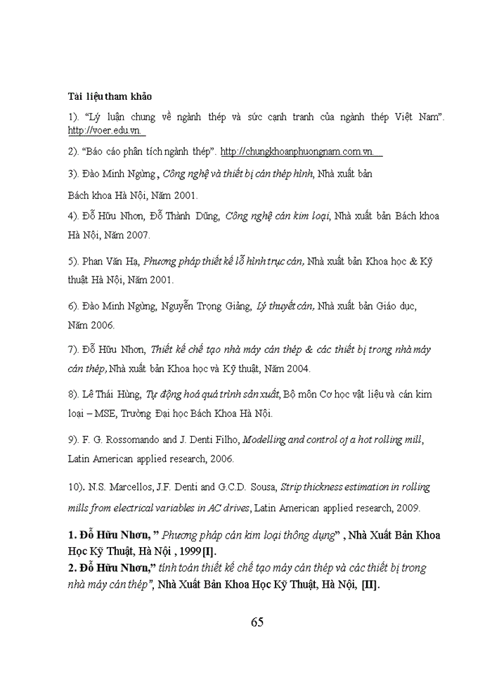 image for page Thiết kế một xưởng cán thép hình liên tục với các sản phẩm chính là thép xây dựng với năng suất 250.000 tấn/năm