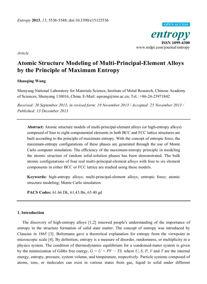 Atomic Structure Modeling of Multi-Principal-Element Alloys by the Principle of Maximum Entropy