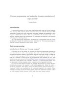 Fortran programming and molecular dynamics simulation of argon module