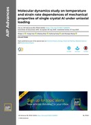 Molecular dynamics study on temperature and strain rate dependences of mechanical properties of single crystal Al under uniaxial loading