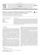 Influence of void density on dislocation mechanisms of void shrinkage in nickel single crystal based on molecular dynamics simulation