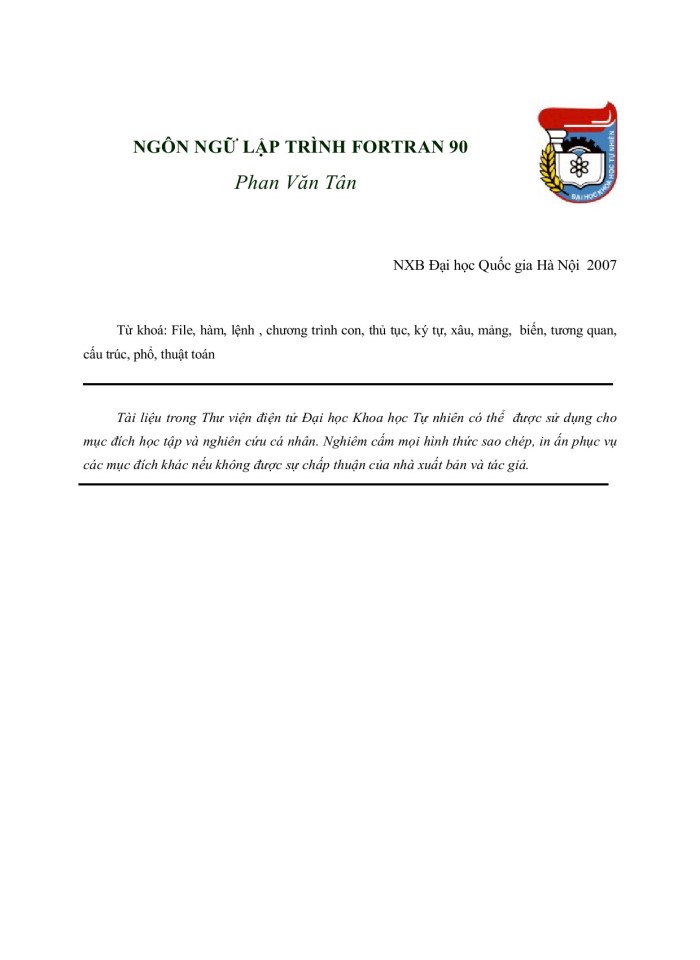 image for page Ngôn ngữ lập trình fortran 90