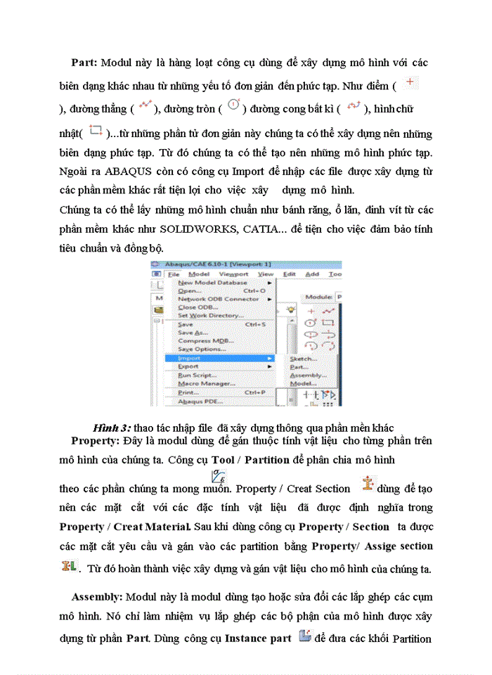 image for page Kết hợp ứng dụng phần mềm ABAQUS để đưa mô hình vẽ vào để phân tích xử lý kết quả.