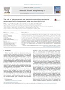 The role of microstructure and texture in controlling mechanical properties of AZ31B magnesium alloy processed by I-ECAP