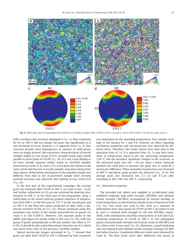 image for page The role of microstructure and texture in controlling mechanical properties of AZ31B magnesium alloy processed by I-ECAP